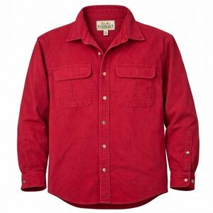 Cabela's Shirt Deerskin Soft Chamois Flannel Men's Large Button Up Heavyweight